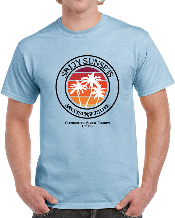 Salty Sunsets Palm Apparel T Shirt